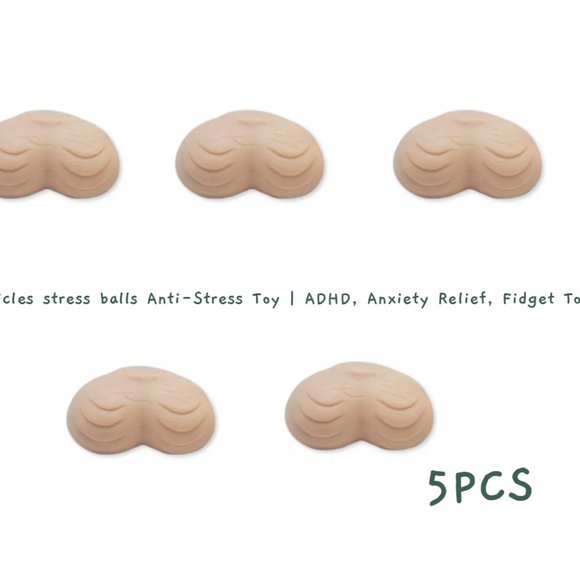 5PCS Scrotum Shape Stress Ball Adult Gift Joke Bachelorette Party Favor - Picture 2 of 4
